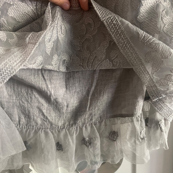 Grey Flower Detail Skirt - Picture 3 of 5